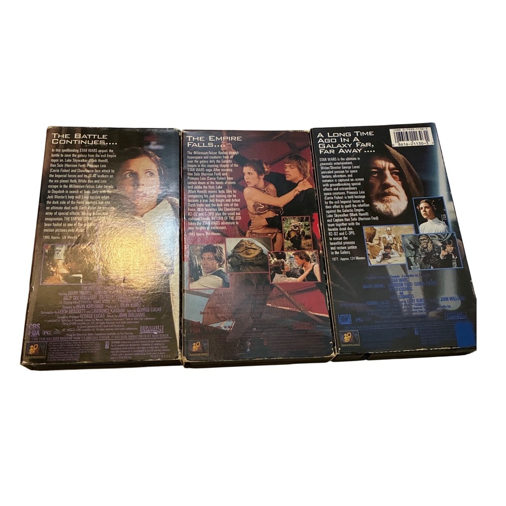 Star Wars VHS THX 1995 Trilogy Set Pre Special Era Empire Jedi Lot - Picture 2 of 4